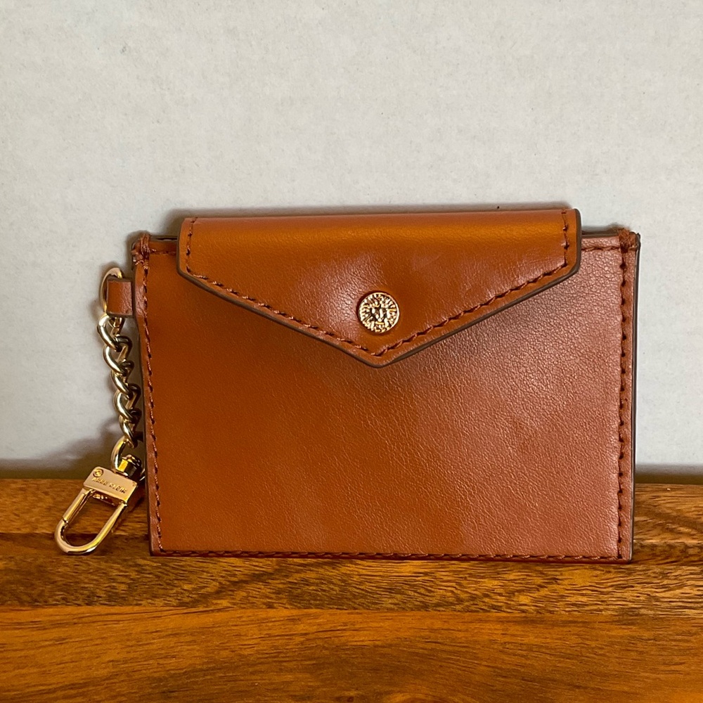 Brown Leather Wallet with key Chain card holder